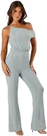 Heather One Shoulder Jumpsuit - Sage M