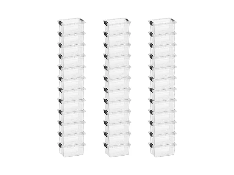 Superio Clear Storage Box 3.5 Quart 36 Pack