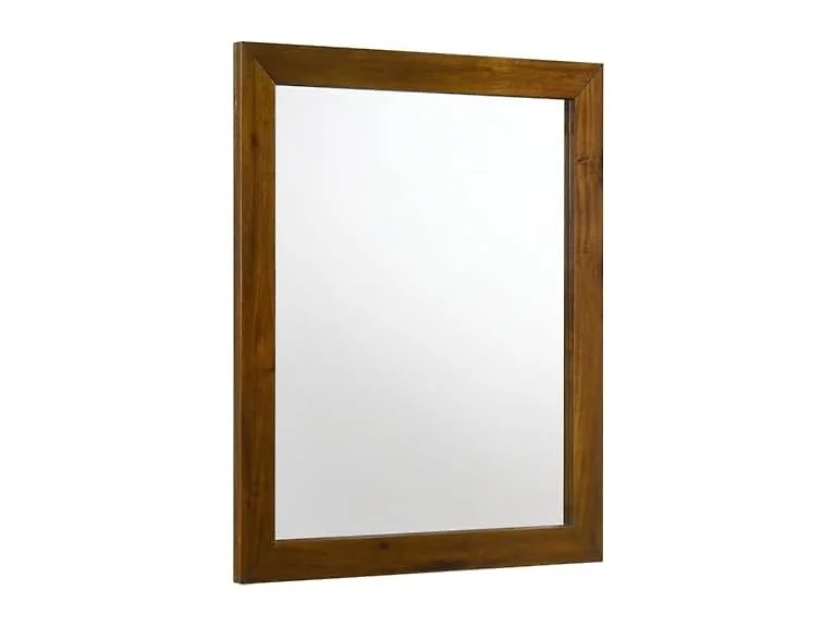 Reed Antique Coffee Wood Frame Mirror