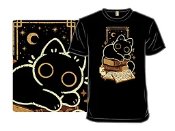 Cute Black Cat on Spellbooks