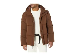 Amazon Essentials Men's Mid-Length Hooded Puffer Coat (Available in Big & Tall), Deep Brown, X-Small
