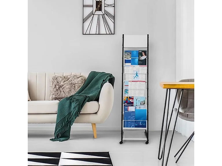 5 Pocket Floor Standing Brochure Display Rack 