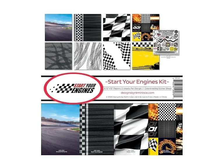 Reminisce Start Your Engines Scrapbook Collection Kit