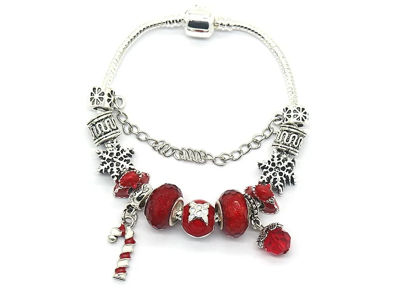 Murano Crystal Christmas Bracelet