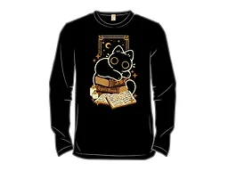 Cute Black Cat on Spellbooks