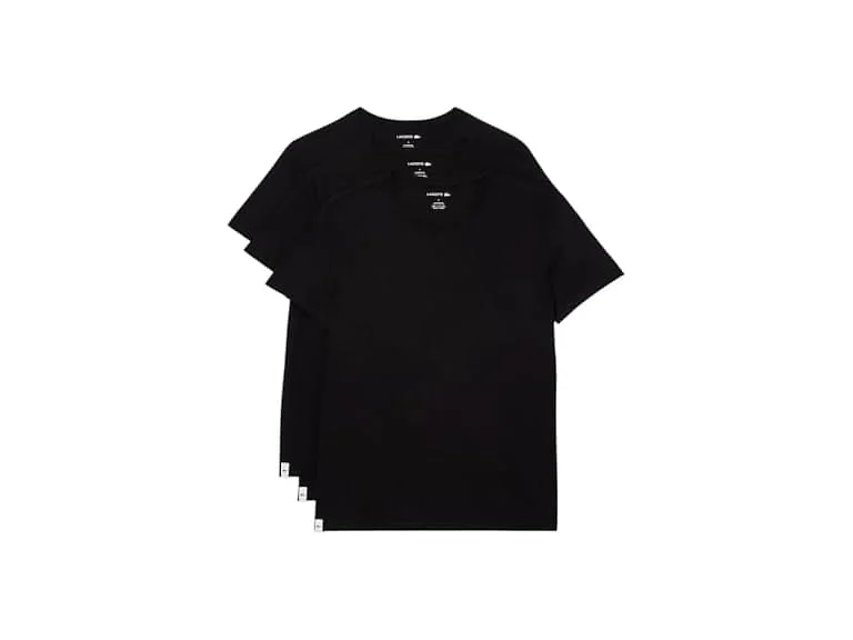 Lacoste Mens Regular Fit V-neck - 3 Pack