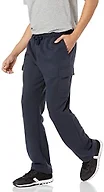 Amazon Essentials Men's Relaxed Fit Cargo Fleece Sweatpants with Open Bottom, Navy, Medium