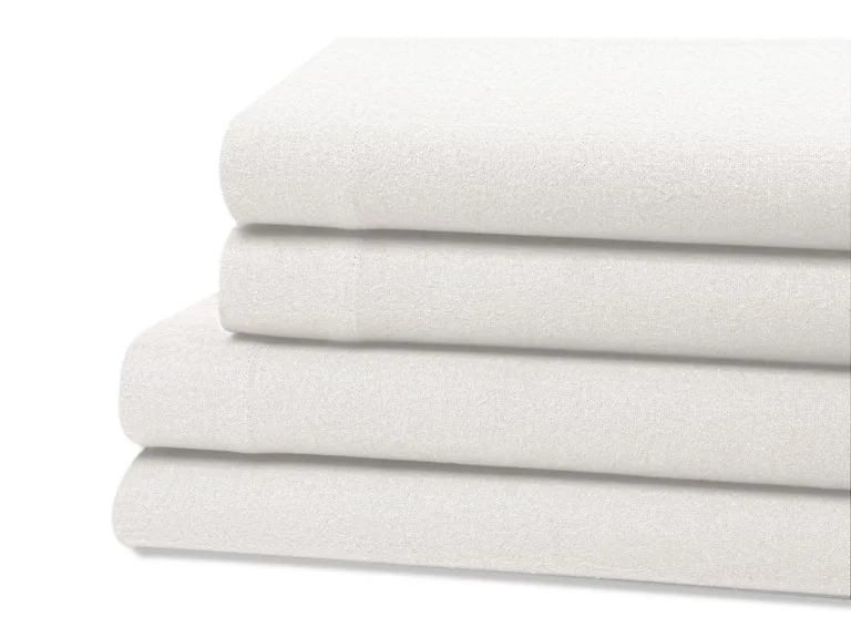Solid Cotton Flannel 4-Piece Sheet Set