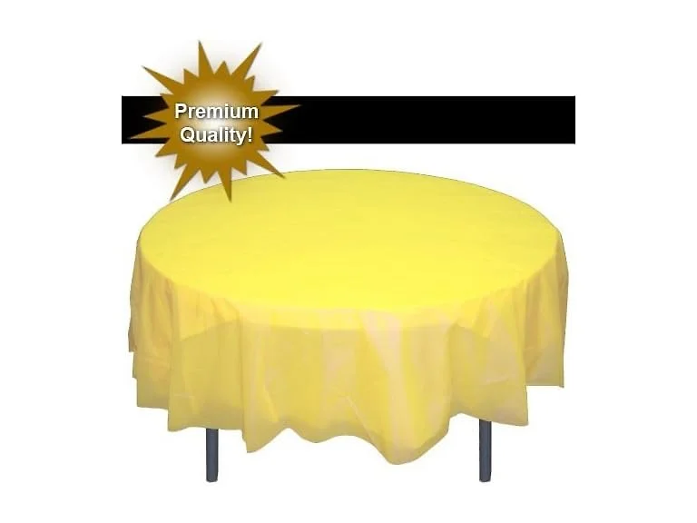 Premium Round Light Yellow table cover