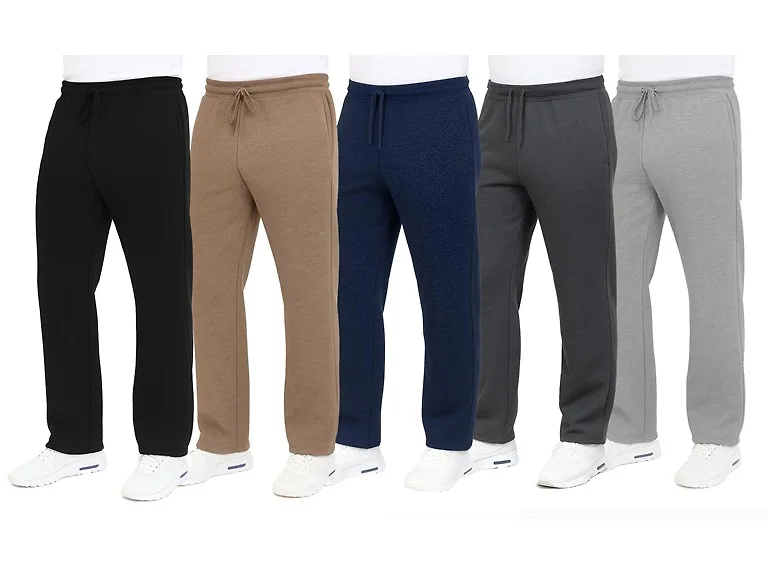 3Pk Mens Heayweight Fleece-Lined Sweatpants