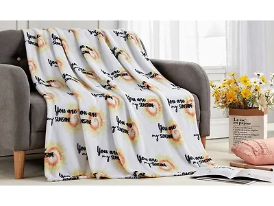 2Pk Microplush Throw You are my Sunshine