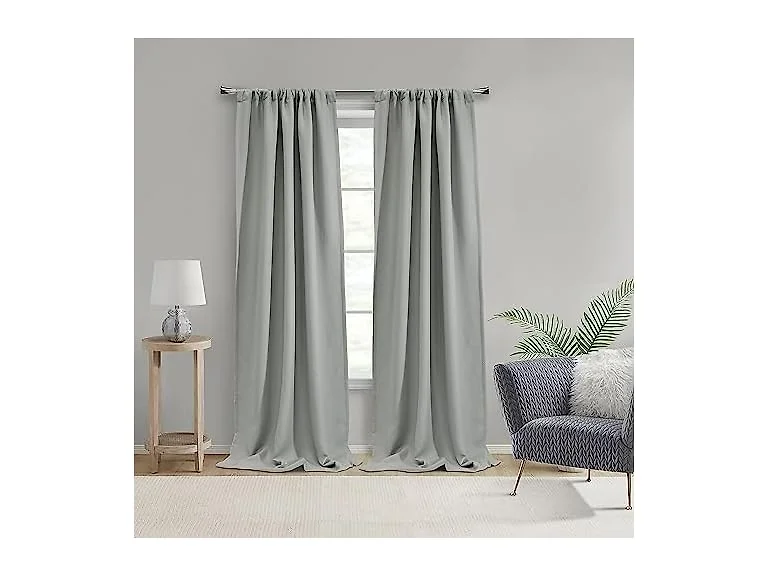 LOFT LIVING Room Darkening Dual Header Curtain