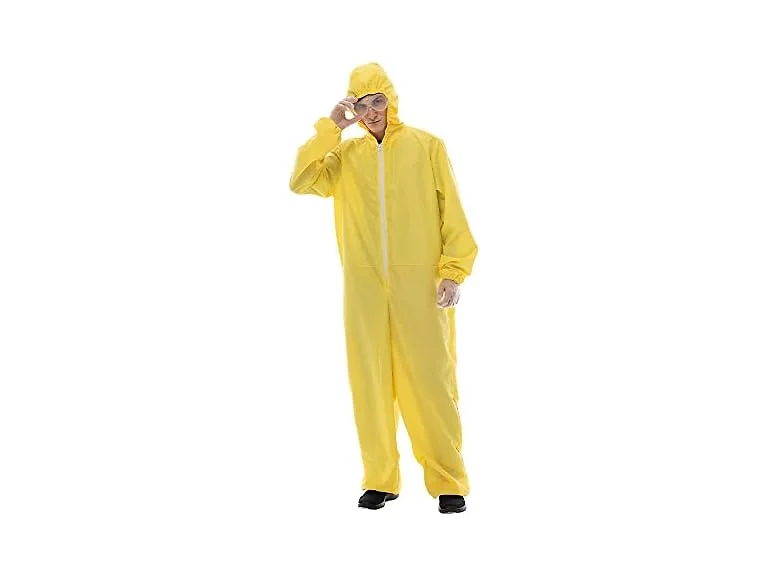 Men Yellow Jumpsuit Hazmat Costume