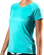 Kanu Surf Women's Solid Swim Tee, Lagoon, Medium