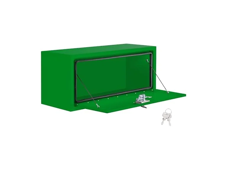 MOVECOM Steel Truck Bed Tool Box Green