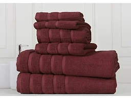 Bibb Home 4241 6-Piece Zero Twist Egyptian Cotton Tow