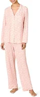 Amazon Essentials x Sofia Grainge Women's Stretch Modal Long-Sleeve Button-Front Top and Full-Length Bottom Pajama Set, Pale Pink Polar Bears, XX-Large