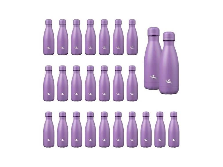 Konokyo 24 Pack Stainless Steel Water Bottle Lavendaer 