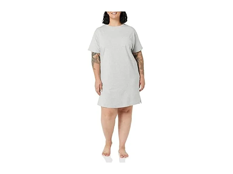 Amazon Essentials Women (1X) Tee Grey Heather