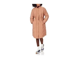 Amazon Essentials Women's Oversized Quilted Coat (Available in Plus Size), Light Brown, 2X