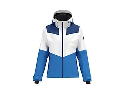 HEAD Women’s Element Insulated Ski Jacket – Waterproof, Mechanical Stretch, Detachable Hood, Snow Gaiter - French Blue/Admiral, XX-Large