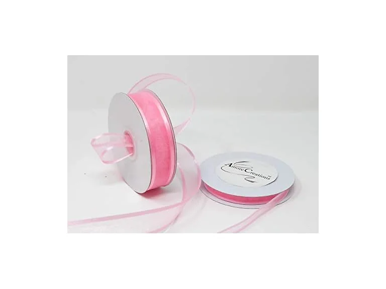 AmoreCreationsPink Organza Ribbon with
