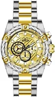Invicta ZWI-49747 52mm Mens Bolt Quartz Watch Gold/Steel/G