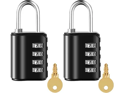 2 Pk 4 Digit Combination Padlock