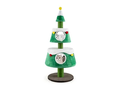 PETSITE 60 inch Cat Christmas Tree, Cute Cat Tower