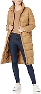 Amazon Essentials Women's Lightweight Full-Zip Water-Resistant Long Cocoon Puffer Winter Coat, Camel, Small