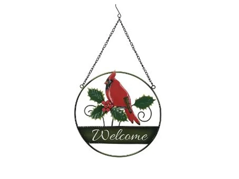 Santa's Workshop Inc. 22.5" Iron Cardinal Welcome Sign