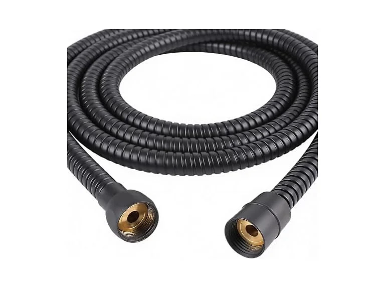 SUPPLYGIANT Shower Hose 59 inch Stainless Steel Shower Head Hose with 1/2 Inch Threaded Connector, Matte Black Plated Finish
