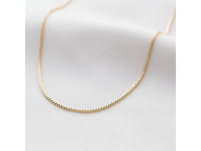 Yeidid 18K Gold Plated Box Chains