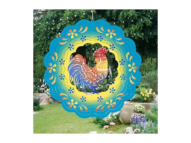 Wind Spinners Outdoor: Metal Garden Ornament - 12"