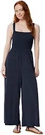 Amazon Essentials Women's Square Neck Wide Leg Sleeveless Jumpsuit, Navy, Medium