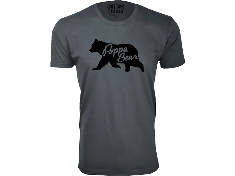 Poppa Bear Silhouette Dad T-Shirt