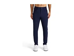 Reebok Men’s 5-Pocket Voyager Oblong Pant, Tapered Slim Fit, Lightweight Poly Double-Knit Fabric, Vector Navy, 36X30