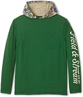 Field & Stream Men's Roll Cast Performance Hoodie with Drirelease®, Field Green/Camo, 2X-Large