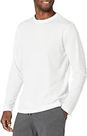 Amazon Essentials Men's Performance Tech Long-Sleeve T-Shirt, White, Large