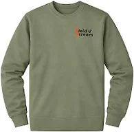 Field & Stream Men's Backstrap Crew Sweatshirt, Throwing the Hook/Olive, Medium
