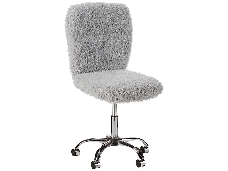 Urban Lifestyle Faux Fur Chair, Gray