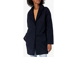 Amazon Essentials Women's Teddy Bear Fleece Oversized-Fit Lapel Jacket, Navy, X-Small