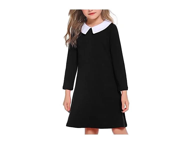 Girls Peter Pan Collar T-Shirt Dress