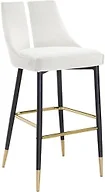 Meridian MRD-960Cream-C Set Of 2 Sleek Velvet Upholste