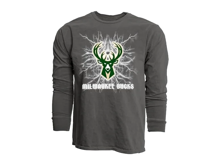 MILWAUKEE BUCKS Long Sleeve T-Shirt Ringspun (Small)