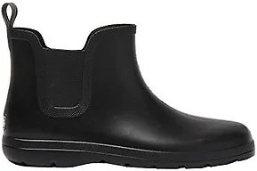 Totes Men's Chelsea Rain Boots - Waterproof Ankle Deck Boots Anti-Slip Comfort Rubber Boots Chelsea Garden Shoes for Fishing, Outdoors, Yard Work, Black, 11