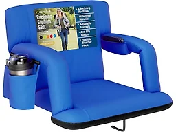 Reclining Stadium Seat w Armrests - RBlue
