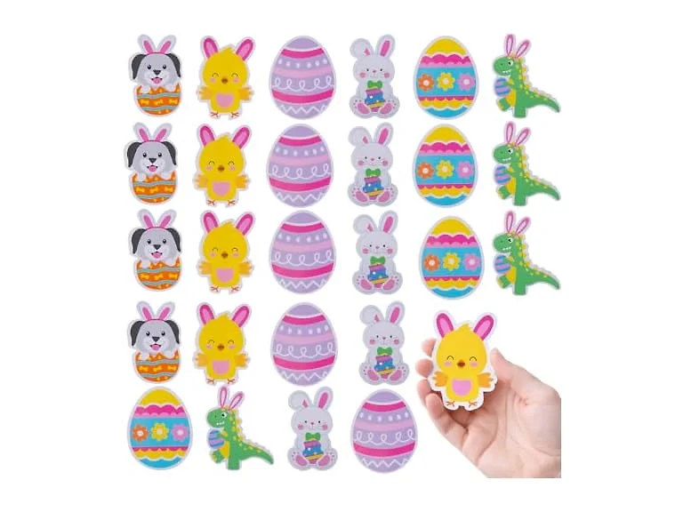 Fun Express 3" Bulk 144 Pieces Easter Character Stickers