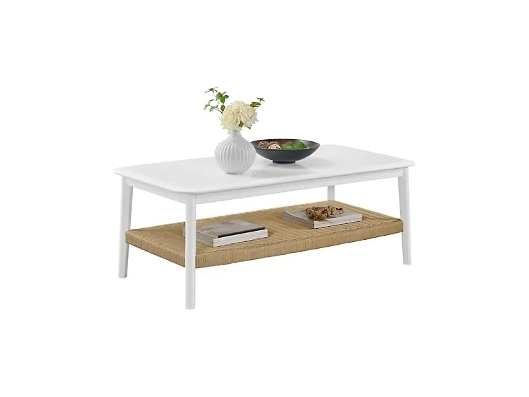 Calais Wood Coffee Table 48in White