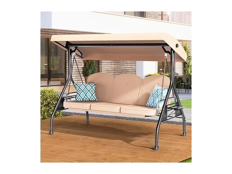 ZZW 3 Seat Outdoor Porch Patio Swing with Stand - Your Choice